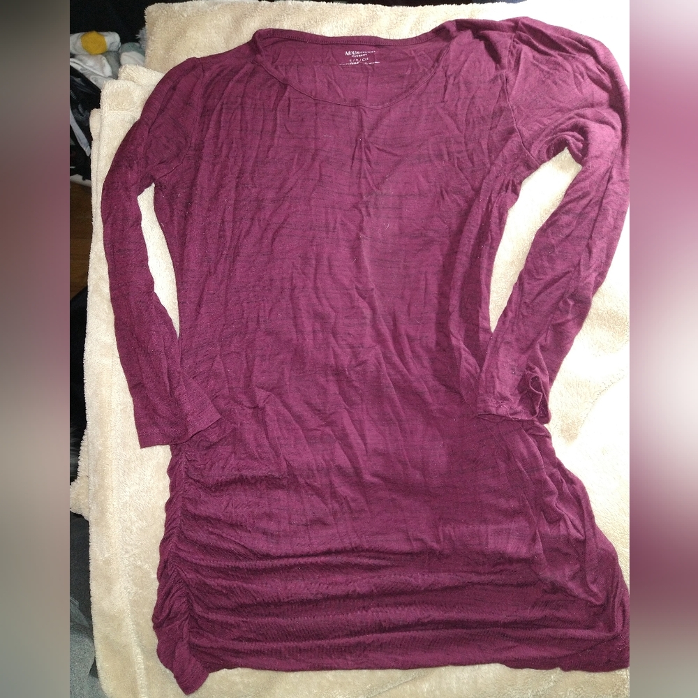 Lightweight Burgundy Maternity Women's Top